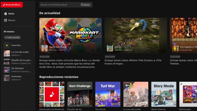Nintendo Music estrena versión web y llega a CarPlay y Android Auto