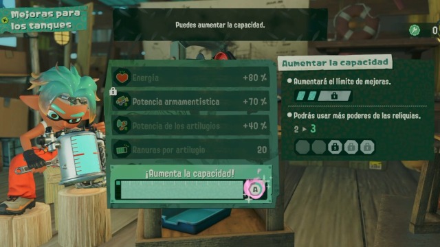 Splatoon Raiders se actualiza a la versión 1.1.1: ampliar la capacidad del tanque ya no exige mantener pulsada la A