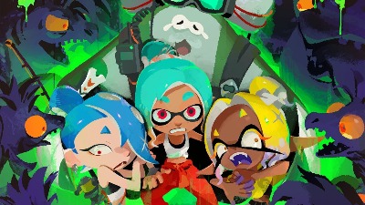 Splatoon Raiders celebra Halloween con una ilustración del Clan Surimi rodeado de salmónidos